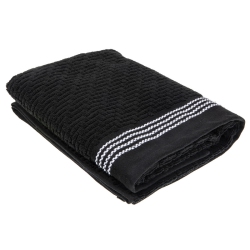 MAISON CONCEPTS Luxury Stitch Bath Towel (27 X 50) (Black) - Set Of 2