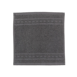 MAISON CONCEPTS Basketweave Wash Cloth (12 X 12) (Charcoal Gray) - Set Of 6