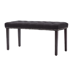 MAISON CONCEPTS Cabara Tufted Fabric Bench (Black)