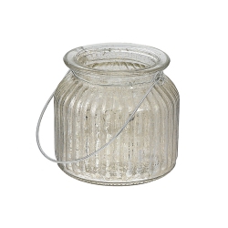 MAISON CONCEPTS Ribbed Mercury Glass Tealight Holder (S)