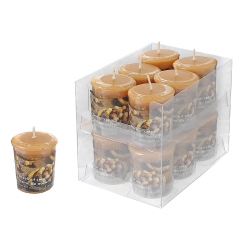MAISON CONCEPTS Mushroom Votive (Hazelnut Cream) (12/display) - Set Of 12