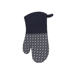 MAISON CONCEPTS Silicon Print Oven Mitt (Geo) (Navy Blue) - Set Of 4