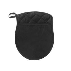 MAISON CONCEPTS Quilted Pot Holder With Pocket (Black) - Set Of 4