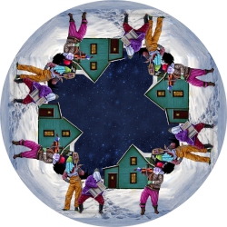 MAISON CONCEPTS Polyester Digital Print Tablecloth (Washboard Mummer) (54 X 72)