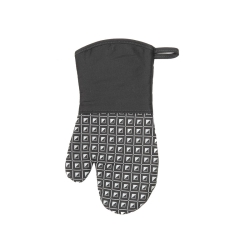 MAISON CONCEPTS Silicon Print Oven Mitt (Geo) (Gray) - Set Of 4