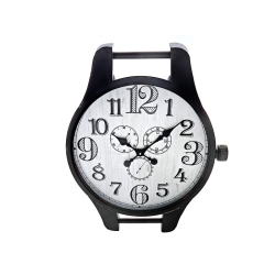 MAISON CONCEPTS Metal Watch Shaped Clock In Black