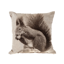 MAISON CONCEPTS Woven Rustic Cushion (Squirrel Nibbling Nut) - Set Of 2