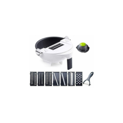 SAG 9 In 1 Multifunction Magic Rotate Vegetable Fruit Cutter Grater Washing Basket