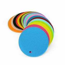 EZONEDEAL Round Heat Resistant Silicone Trivet Mat Pan Pot Holder Non Slip Pad New