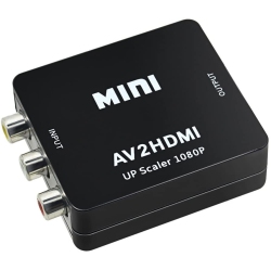 NIERBO Rca to HDMI Adapter, Av to HDMI Signal Converter HDMI Compatible, Pal / Ntsc Compatibility for Ps3 Xbox 360 Blu Ray Video Recorder Sky HD