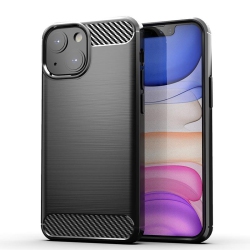 PANDACO Brushed Metal Case for Iphone 13 In Black
