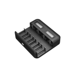CANSTORE 8 Slot Smart Battery Charger Lcd Display for C/d/aa/aaa Rechargeable Batteries