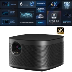 XGIMI Horizon Pro 4K Uhd Home Theatre Projector for Movies, Wifi/bluetooth/android Tv, Harmon Kardon Speakers, 100" Screen Size, Smartphone