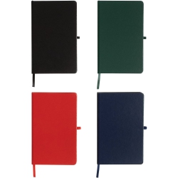 WALLDECA Classic Lined Notebook Journal, Hard Cover, 240 Pages, Ruled 8.25 X 5" (4-Pack)