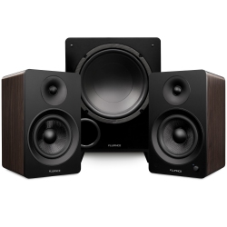 FLUANCE Ai61 Powered 6.5" Stereo Bookshelf Speakers, Db10 10" Powered Subwoofer, 15Ft Rca Subwoofer Cable