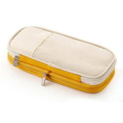 Canvas Pencil Case Large Capacity Zipper Pen Case School Student Stationery