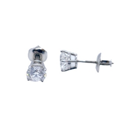 DIAMOND CREATIONS 1.0 Carat Lab Grown Diamond Stud Earrings In 14K Gold In White