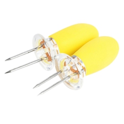 BBQ Corn Holder Stainless Steel Skewers Forks for Picnic Camping Kitchen