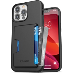 HLD Encased Phantom Designed for Iphone 13 Pro Max Wallet Case (2021) Protective Phone Case With Card Holder (4 Credit Card Capacity) In Black