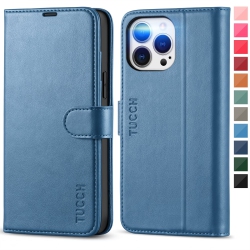 HLD Tucch Wallet Case for Iphone 13 Pro Max 5G, Rfid Blocking Card Slot Stand Shockproof Tpu Interior Case, Pu Leather Magneti