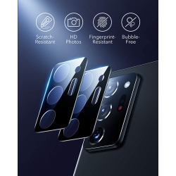 CSMART 【2 Packs】 Ultra Thin Tempered Glass Camera Lens Shield Protector for Samsung Galaxy Note 20 Ultra In Black