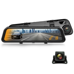 REXING M2 Smart Dual Channel Mirror Dash Cam 12″ Touch Screen W/ Bsd Adas