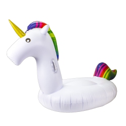POUCHCOUCH Unicorn Inflatable Party Tube Float (Large, 1 Adult)