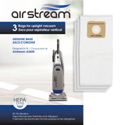 AIRSTREAM 3 Hepa Spare Bags for Vacuum Upright As600