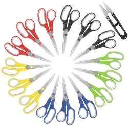 SKOCHE Scissors，8 Inch Paper Scissors Soft Comfort-Grip Handles & Stainless Steel Sharp Blades Perfect Scissors for Cutting Paper, Scissors For
