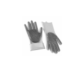 New Silicone Rubber Dish Washing Glove Scrubber Cleaning for Kitchen Bathroom