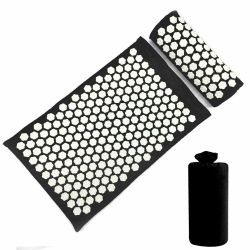 New Yoga Acupressure Massage Mat + Pillow Spiky Pain Stress Soreness Relax Body