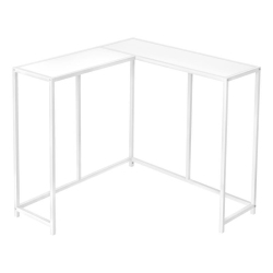 MONARCH CANADA Accent Table Console Entryway Narrow Corner Bedroom Metal In White