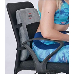 ISTAR Lumbar Support Pillow/back Cushion, Memory Foam Orthopedic Backrest for Car Seat, Office/computer Chair And Wheelchair, Breathable & Ergonomic