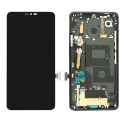 ESOURCE PARTS Replacement Lcd Display Touch Screen Digitizer Assembly With Frame for Lg G7 One / G7 Thinq / G7&#x2B; Plus - In Black