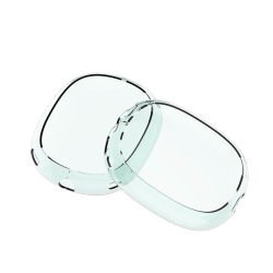 STRAPSCO Smooth Silicone Rubber Earphone Covers for Apple Airpods Max - Transparent Aquamarine