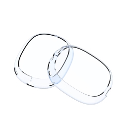 STRAPSCO Smooth Silicone Rubber Earphone Covers for Apple Airpods Max - Transparent In Blue