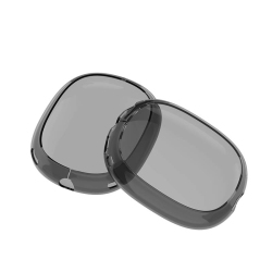 STRAPSCO Smooth Silicone Rubber Earphone Covers for Apple Airpods Max - Transparent In Black