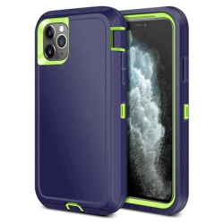 CSMART 【】 Anti-Drop Triple 3 Layers Shockproof Heavy Duty Defender Hard Case for Iphone 13 Pro Max (6.7") In Lime