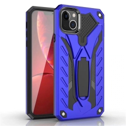CSMART 【】 Shockproof Heavy Duty Rugged Defender Hard Case Kickstand Cover for Iphone 13 Mini (5.4") In Blue