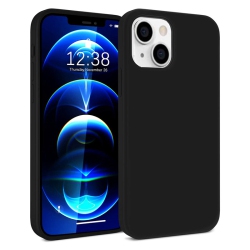 CSMART 【】 Premium Silm Soft Liquid Silicone Gel Rubber Back Case Back Cover for Iphone 13 Mini (5.4") In Black