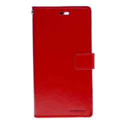 GOOSPERY Topsave Bluemoon Card Slot W/magnetic Clip Leather Folio Wallet Flip for Iphone 13 Mini (5.4) In Red