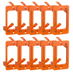 TOTALITY SOLUTIONS Cmple - Low Voltage Mounting Bracket 1 Gang Multipurpose Drywall Mounting Wall Plate Bracket – (Single Gang, 10 Pack)