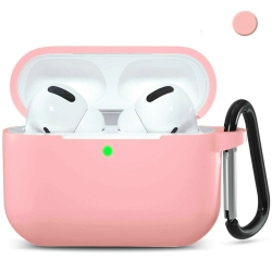 Silicone Airpod Pro Case Soft Cover With Belt Clip for Apple AirPods Pro 2019