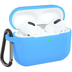 Silicone Airpod Pro Case Soft Cover With Belt Clip for Apple AirPods Pro 2019