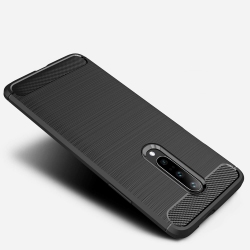for OnePlus 7 Pro Case - Shockproof Carbon Fiber Soft TPU Hybrid Cover