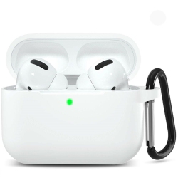 Silicone Airpod Pro Case Soft Cover With Belt Clip for Apple AirPods Pro 2019