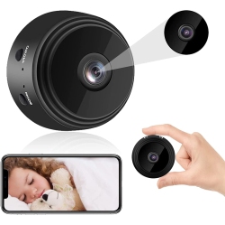 HIDENSA Mini Ip Camera Wifi Home Security Surveillance Nanny Camcorder With 2 Way Audio Motion Detection Night Vision -Black