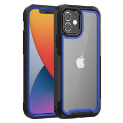 for iPhone 11 12 Pro Max Case - 2 in 1 Defender Shockproof Clear Back Hard Cover