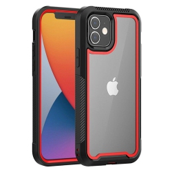 for iPhone 11 12 Pro Max Case - 2 in 1 Defender Shockproof Clear Back Hard Cover