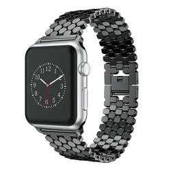 for Apple Watch 38 40 42 44 mm - Stainless Steel Hexagon Link Band Strap iWatch in Multicolor